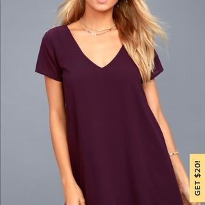 LULUS purple shift dress